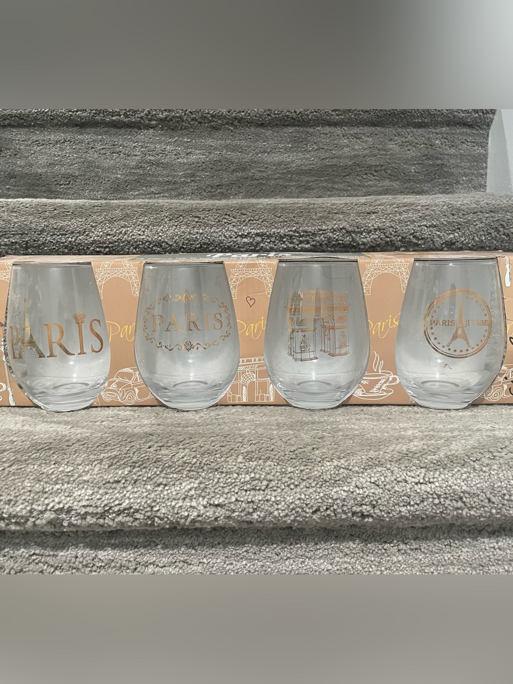 Stemless “Paris” Wine Glasses